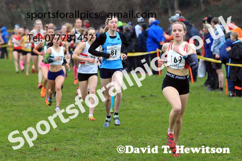 Girls Under-15s 2023 Northern Cross Country Champs., Witton Park, Blackburn. Photo: David T. Hewitson/Sports for All Pics